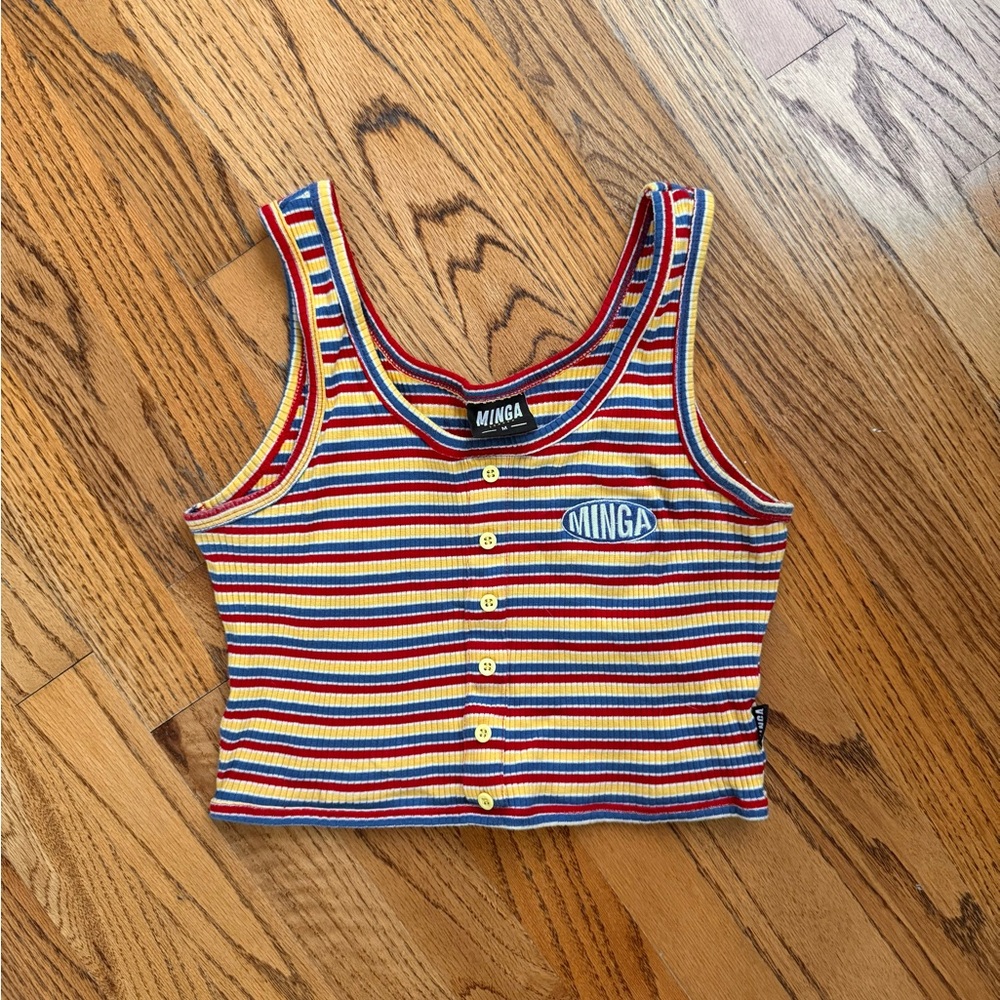 Minga Striped Crop Tank